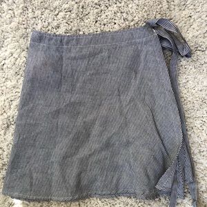 Blue and White Striped Skirt from Brandy Melville